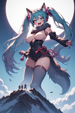 Hatsune Miku WolfGirl [AI Generated]