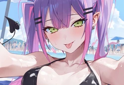 kkoi - 海辺でエッチ 常闇トワ Towa at beach (113p) (Patreon) [AI Generated]