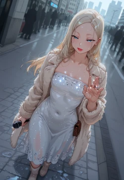REINA FUR COAT CITY WALK [AI Generated]