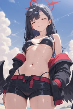 Ankake Nameko (餡掛けなめこ) - 仲正イチカ Nakamasa Ichika 水着：150枚(→) (ブルーアーカイブ / BlueArchive / ウツロイド) (Patreon) [AI Generated]