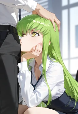 C.C. - Office (Code Geass)  [AI Generated] [Gog0chan]