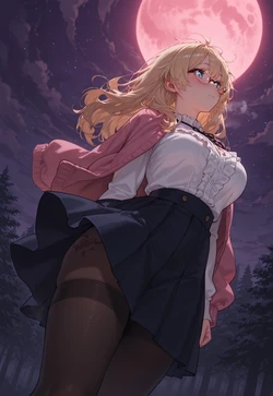 FOREST NIGHT TEMPTATION – PINK MOON GLOW [AI Generated]