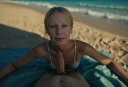 Dany the Milf Bitch on the Beach [AI Generated]
