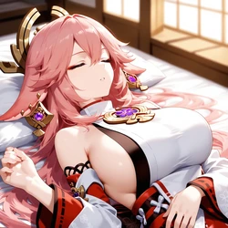 (Clothes AI) Yae Miko 八重神子 (AI Generated)