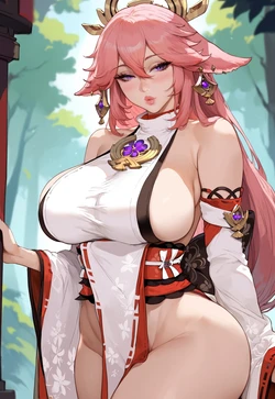 yae miko x hilichurl by Kladen [Ai Generated]