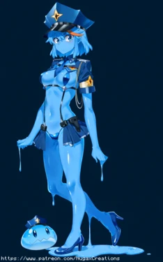 Slime Ryuko in Police uniform [AI Generated] [NugaxCreations]