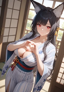[ReverendGreatLove] Hoshimi Miyabi (ZZZ) Yukata 100 Pics (Patreon) [AI Generated]