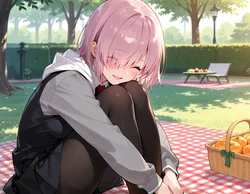 Mash Kyrielight (Fate Grand Order) Park, Costume, Bed, (FGO) [AI Generated] [Gog0chan]