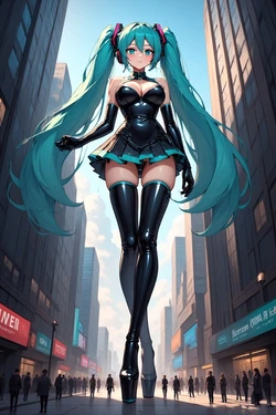 Hatsune Miku Latex Suit [AI Generated]