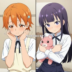 [MORODENPA] Inami Mahiru ＆ Yamada Aoi Yamada (WORKING!!) [AI Generated]