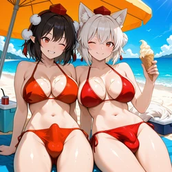 Aya x Momiji Banana Bouncer (Patreon) [AI Generated]