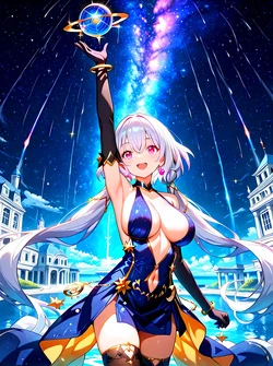 [M3tro] She Who Sings of Stars Solais (Sennen Sensou Aigis) [AI Generated]