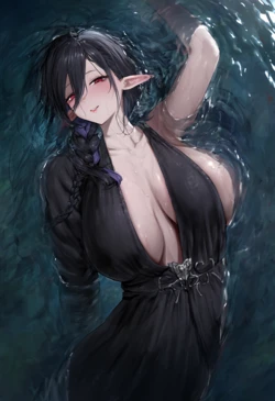 [HGK] Robe and Bathing Elves ⁄ ローブと水浴びエルフ (AI Generated)