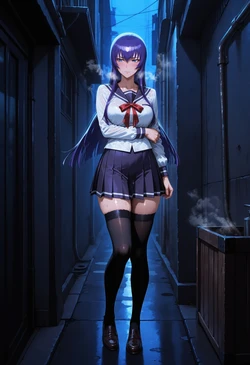 LewdCreationAI Saeko+Busujima+Alleyway 搬运 [AI Generated]
