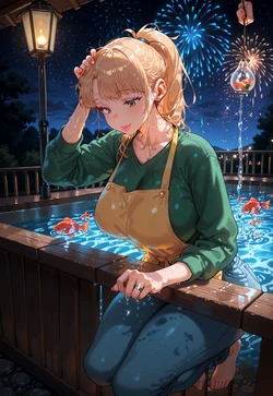AIKA'S FISH GAME TEASE -FESTIVAL WET POV [AI Generated]