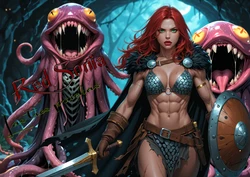 Red Sonia "las tres pruebas" Cap.1 [AI Generated]