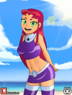Starfire tee titans by artist:minusclass