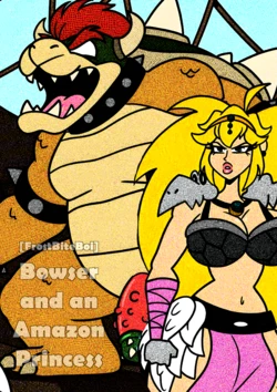 [FrostBiteBoi] Bowser and an Amazon Princess Peach (Super Mario Brothers)