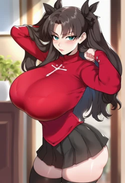 tohsaka rin (fate stay night) [Livefrog] [ ai generated]