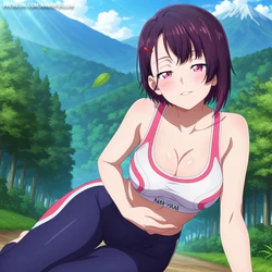 AIWaifuClub - (VIP Exclusive)Shizuka Mikazuki 三日月閑 Tight yoga outfit (Patreon) [AI Generated]