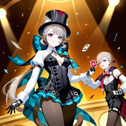 Lyney Fem x Lynette Banana Bouncer (Patreon) [AI Generated]