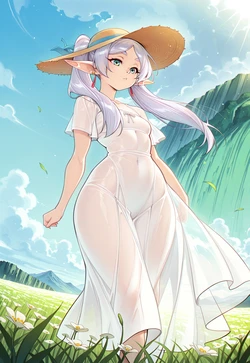 GRASSY FIELD LEWD – FRIEREN'S SUNHAT FLOWER TEASE [AI Generated]