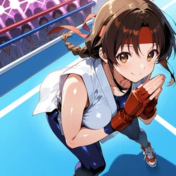 [AI GENERATED] Underground Fighting Tournament King of Fighters (KOF) Yuri Sakazaki