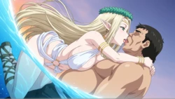 [NTR寝取] 黒獣 〜気高き聖女は白濁に染まる〜 光エルフの女王 セレスティン 青いプールで寝取[AI Generated]