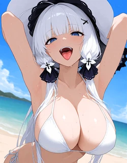[Poppp] Illustrious -beach- | Azur Lane (119p) (AI Generated) (Patreon)