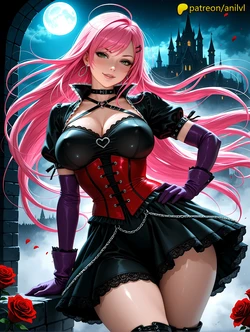 [Anilvl] Akashiya Moka - Rosario to Vampire [AI Generated]