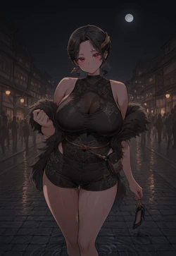 URBAN CROWD TEASE - FEATHER BOA WALK [AI Generated]