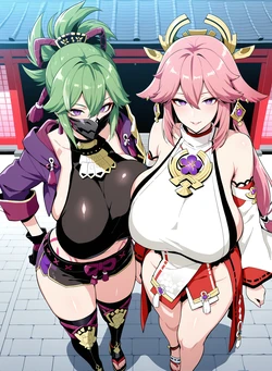 [CryxAI] Kuki Shinobu & Yae Miko (20.P) [AI Generated]