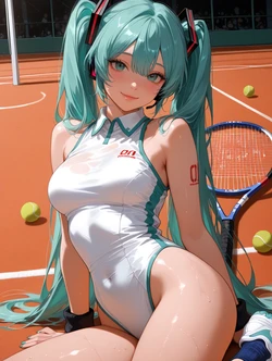 Hatsune Miku in the Gym [AI Generated]