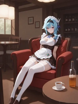 [UnrealBeautyAIMIX] NO.665 Maid Eula Genshin Impact (Patreon) [AI Generated]