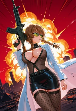 APOCALYPSE AIM POV – SUZUHA'S LAB COAT SHOT [AI Generated]