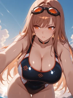 [UnrealBeautyAIMIX] NO.625 Swimsuit Rapi NIKKE (Patreon) [AI Generated]