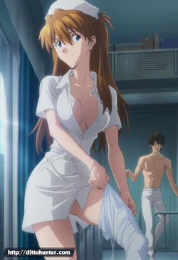 [Ditto Seeker] [Requested] Asuka Langley (Neon Genesis Evangelion) The Tempting Care of a Passionate Nurse [Ai Generated]