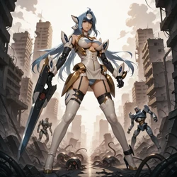 [UnrealBeautyAIMIX] NO.542 Robot and Kos-Mos V4 Xenosaga (Patreon) [AI Generated]