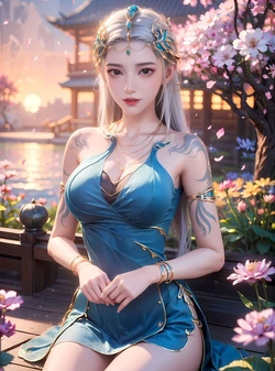 Chinese 3D beautiful girls, AI GENERATED