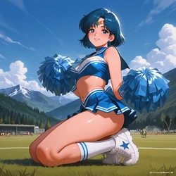 Sailor Mercury cheerleader [AI Generated]