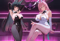 [Patreon] (cMonster) Hoshimi Miyabi x Tsukishiro Yanagi (AI Generated)