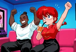Ranma-chan should not go drinking [AI Generated]