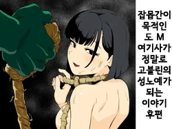 [Yamabatake (Yamabatake)] Zako-kan Nerai no Do-M Onna Kishi ga Hontou ni Goblin Dorei ni Sareru Hanashi Kouhen | 잡몹간이 목적인 도M 여기사가 정말로 고블린의 성노예가 되는 이야기 후편 [Korean]