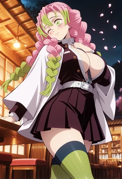 Meowu laha 💘 - 甘露寺蜜璃 | Mitsuri Kanroji - Summer Night Festival 🍢🩷💚 (Patreon) [AI Generated]