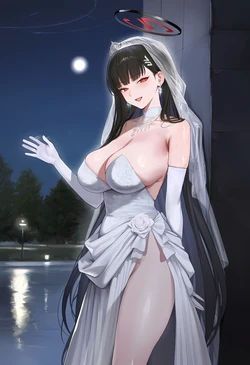 aHero - 904 rio (blue archive) Wedding_Dress_Group 322p (Patreon) [AI Generated]