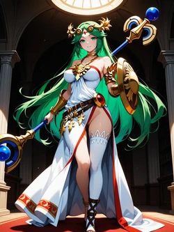 [UnrealBeautyAIMIX] NO.414 Palutena and Goblin Smash Bros (Patreon) [AI Generated]