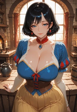 Patreon - LUXORA Studio AI - Snow White and An Unexpected Visit 🤍🔥🖤 [AI GENERATED]