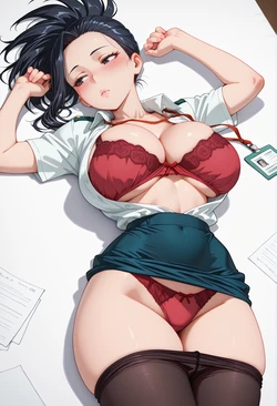 [LewdWaifuLaifu] Office Lady Momo Yaoyorozu (AI Generated)