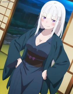 18animegirls - (T2/T3/175p) Subaru Natsuki (ナツキ・スバル) + Emilia (エミリア) / kimono (Patreon) [AI Generated]