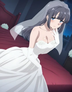 18animegirls - (T2/T3/186p) Shouko Makinohara (牧之原 翔子) + Sakuta Azusagawa (梓川 咲太)/ wedding dress (Patreon) [AI Generated]